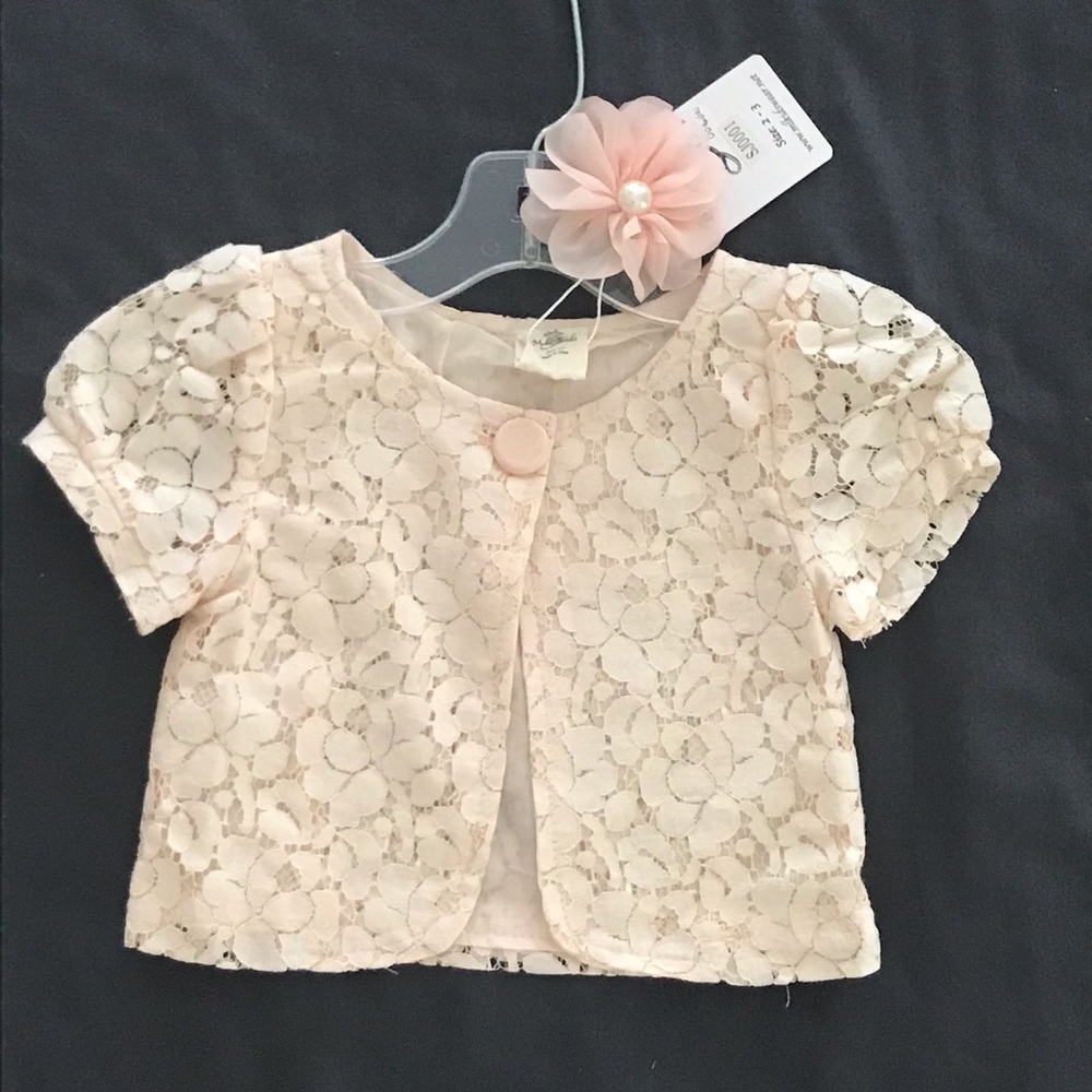 Jacket with Flower Accent M.L. Kids